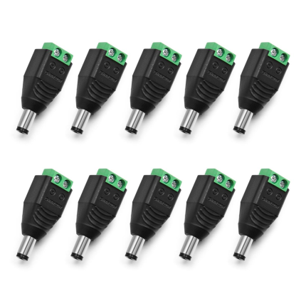 DC Plug 12V Power Connector For CCTV Camera Pack of 10